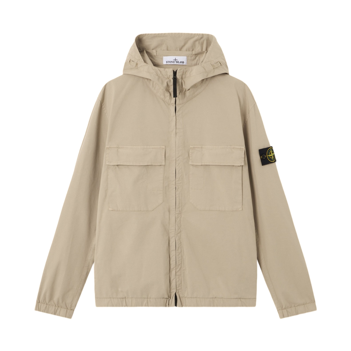 L1S1541000-77S0A10-V009A Stone Island 4100077 Stretch Organic Cotton Twill Hooded Jacket with Anti-Drop Desert - 26SS