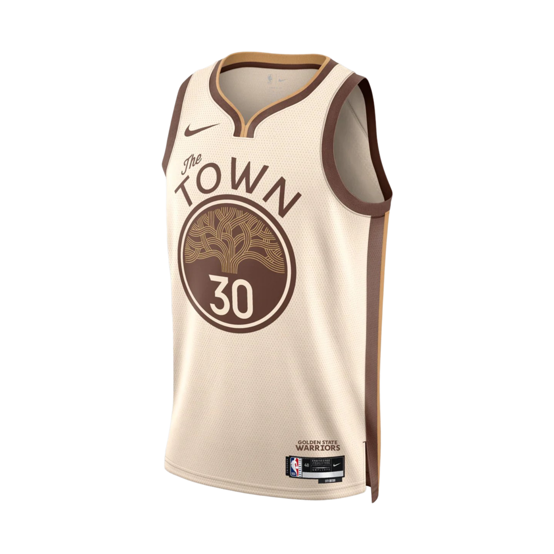 나이키 스테판 커리 골든 스테이트 워리어스 시티 에디션 NBA 스윙맨 저지 내츄럴 (HM5981-123) (마킹 버전)(Nike Stephen Curry Golden State Warriors City Edition NBA Swingman Jersey Natural (HM5981-123) (Marking Ver.)) - 1