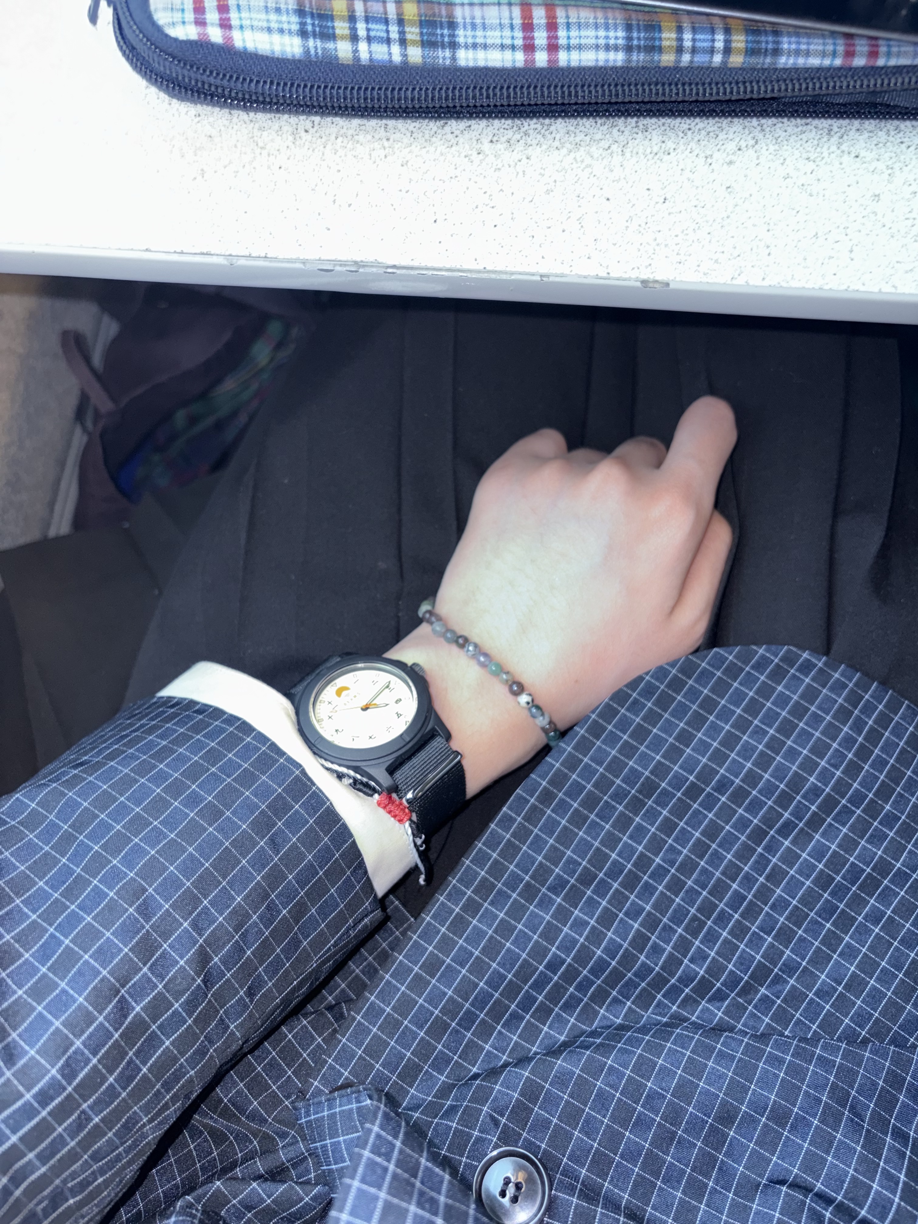 Beams Original Chinese Numerals Watch Black 착용 스타일 - 2