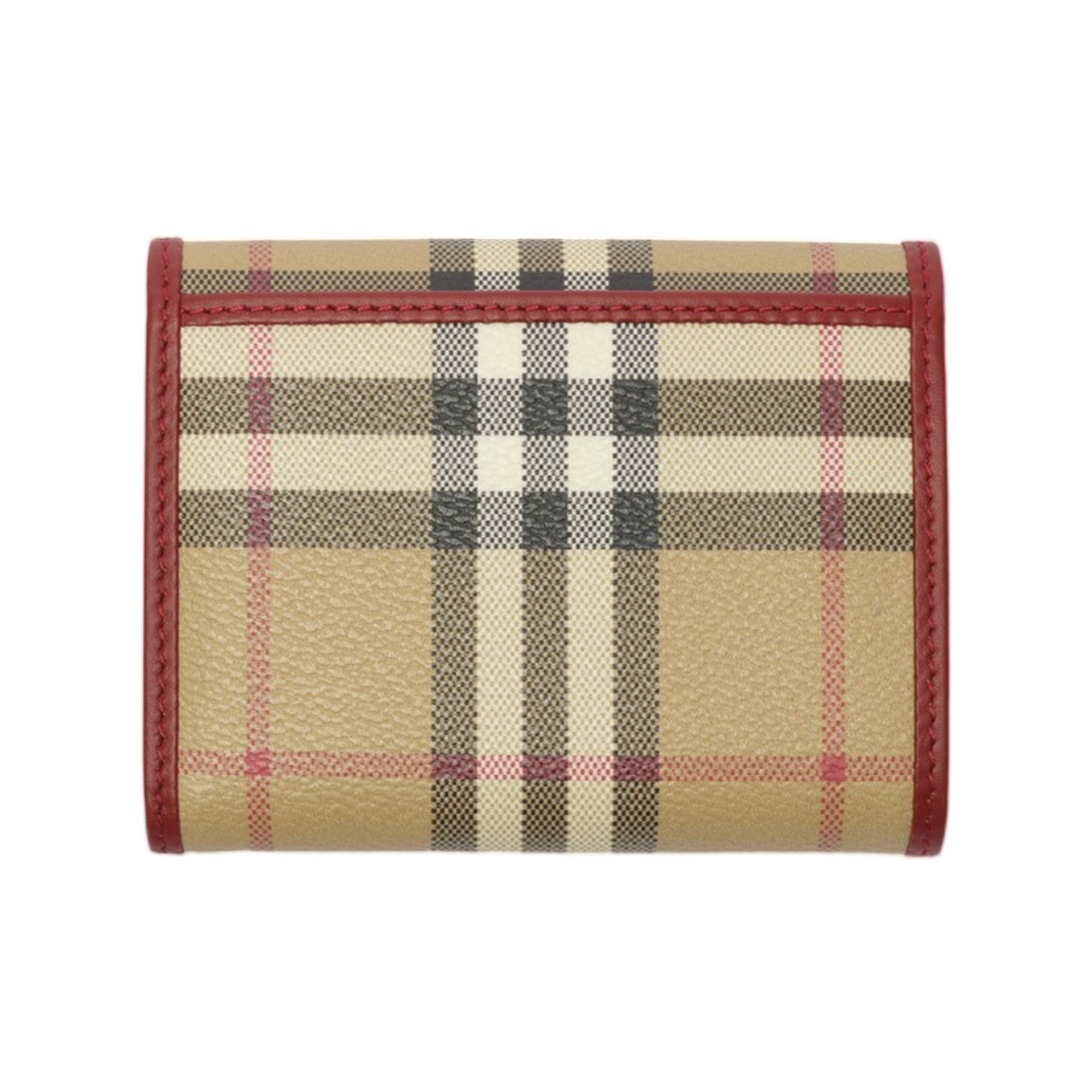버버리 스몰 체크 폴딩 월렛 아카이브 베이지 루비 레드(Burberry Small Check Folding Wallet Archive Beige Ruby Red) - 2