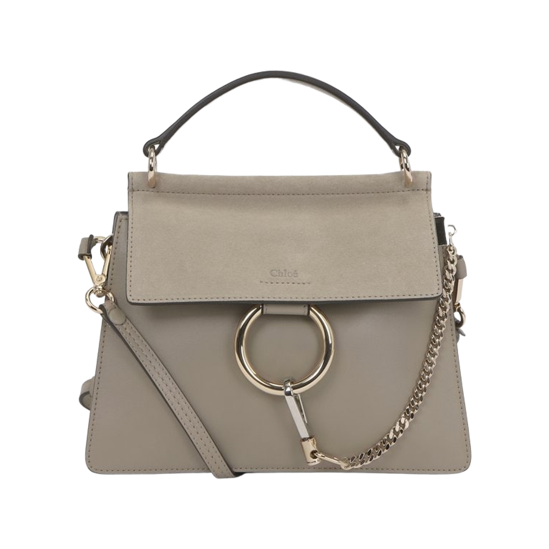 CHC20SS203H2O23W Chloe Faye Shoulder Bag Motty Grey