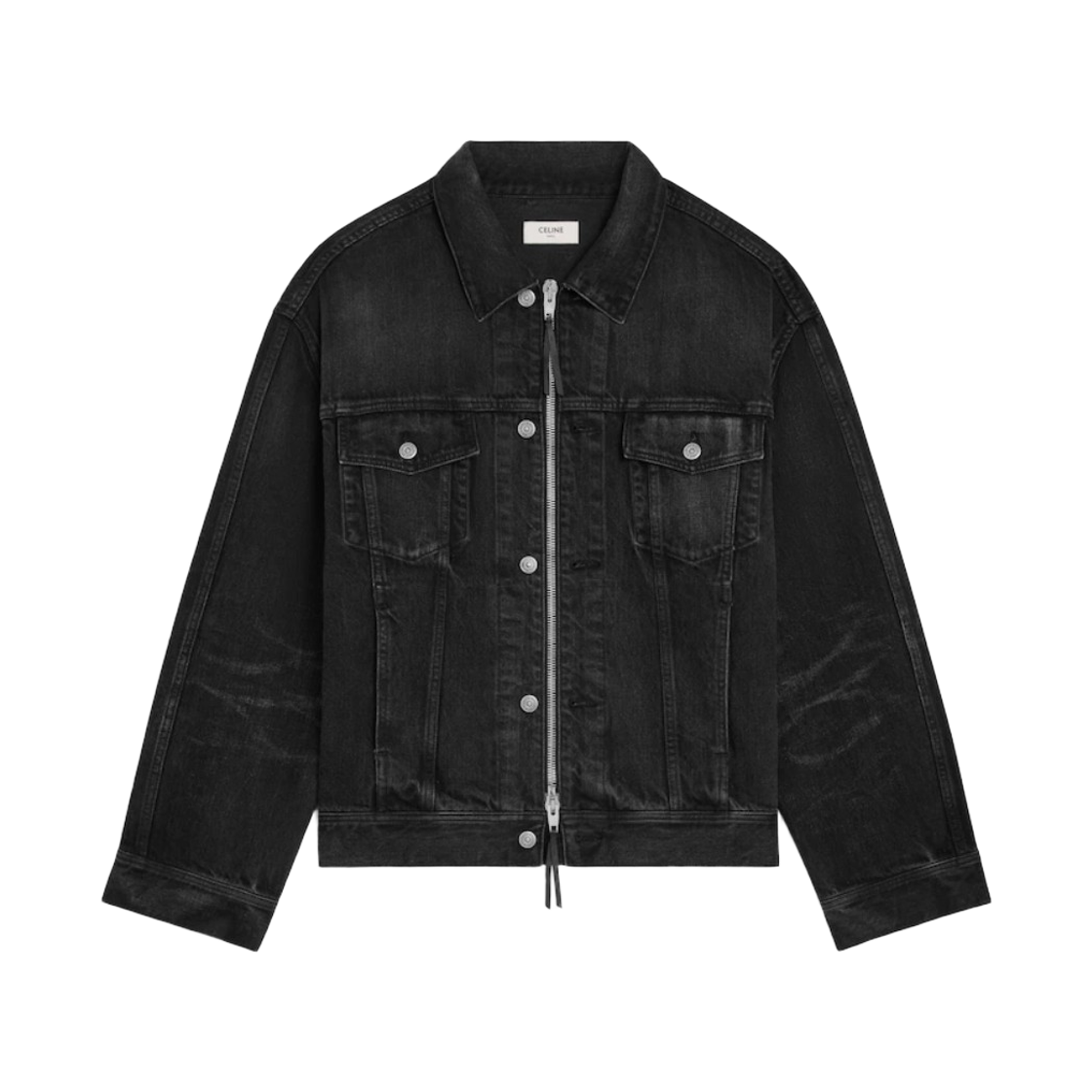 셀린느 코튼 데님 트러커 자켓 맥스 블랙 워시(Celine Cotton Denim Trucker Jacket Max Black Wash)