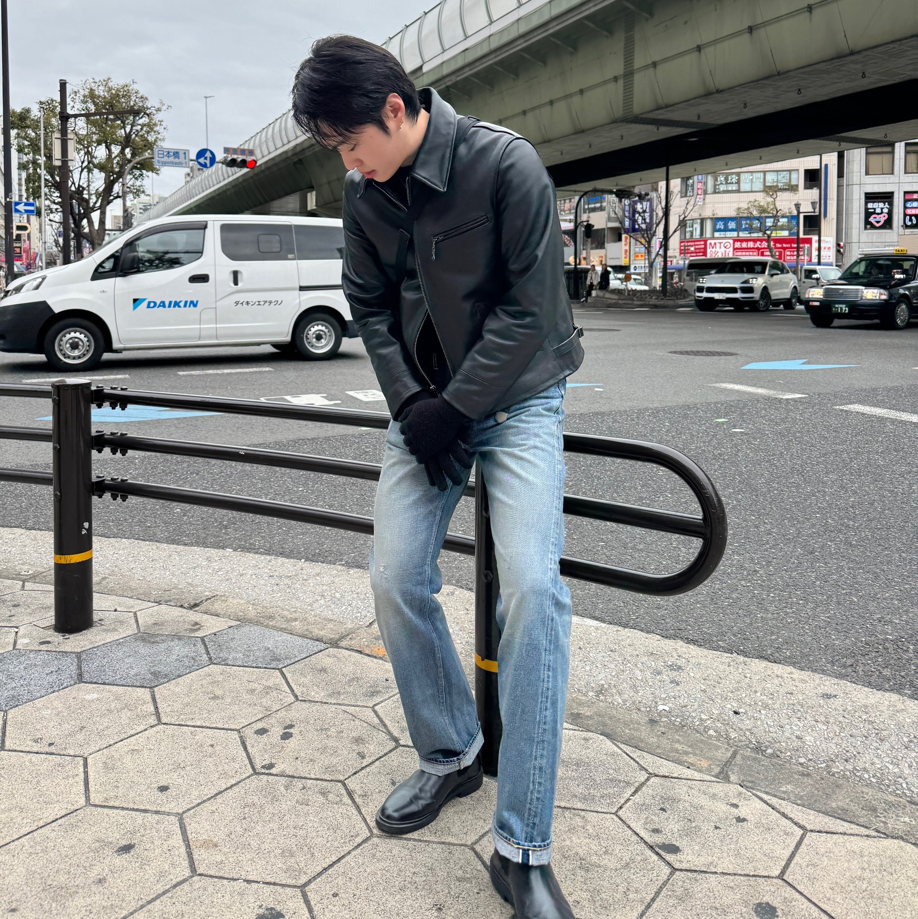Fullcount 1341 1101 Dartford Straight Denim Indigo Blue, Warehouse & Co. Lot DD-1001XX Pants One Wash 착용 스타일 - 2