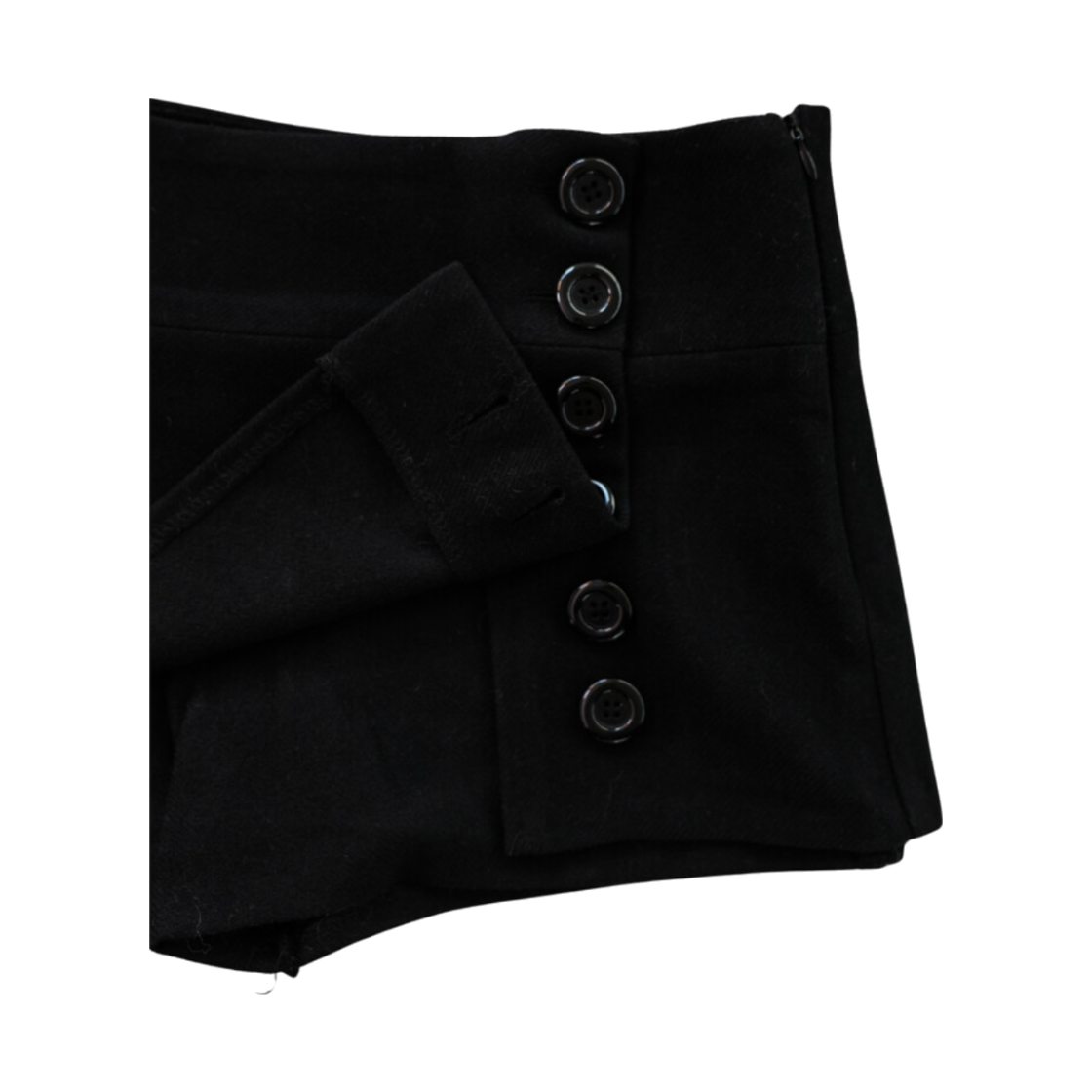 미애 클래식 버튼 스커트 블랙(Miae Classic Button Skort Black) - 2