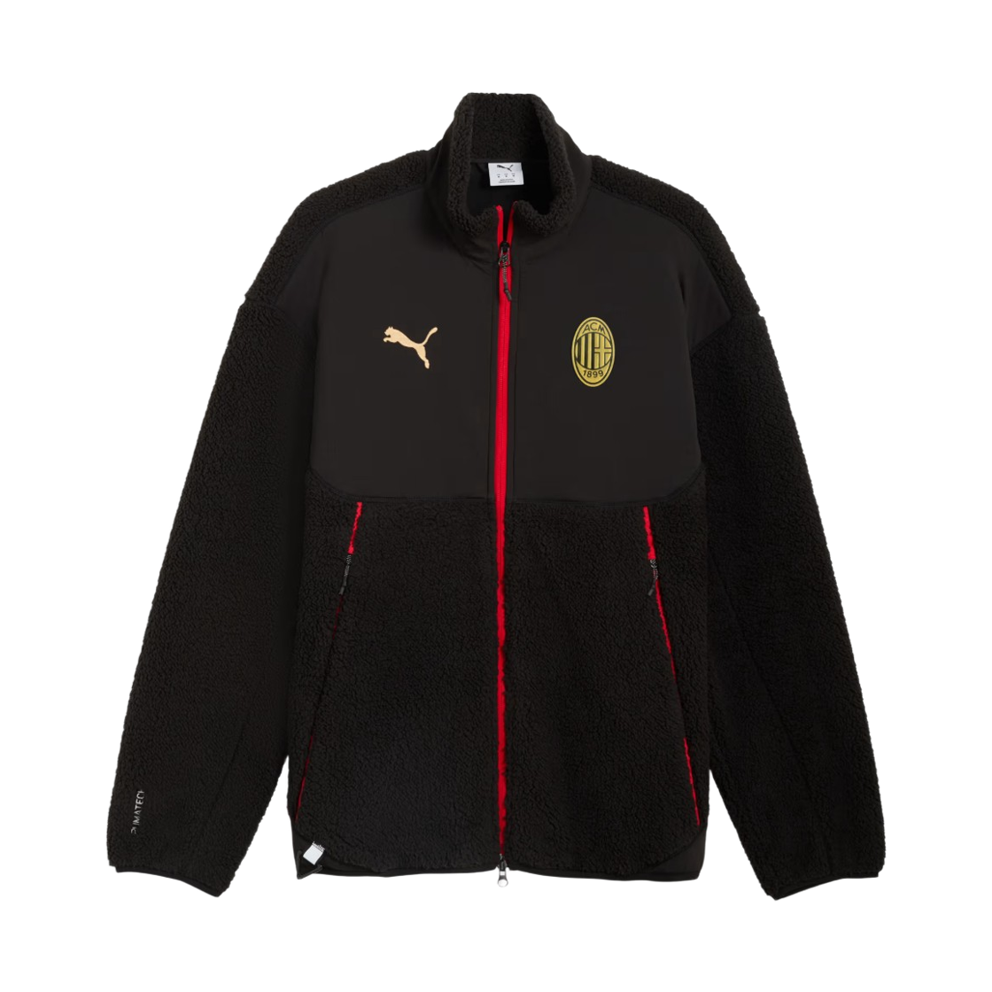 푸마 AC 밀란 소프트 테크 쉐르파 자켓 블랙 (논 마킹 버전)(Puma AC Milan Soft Tech Sherpa Jacket Black (Non Marking Ver.)) - 1