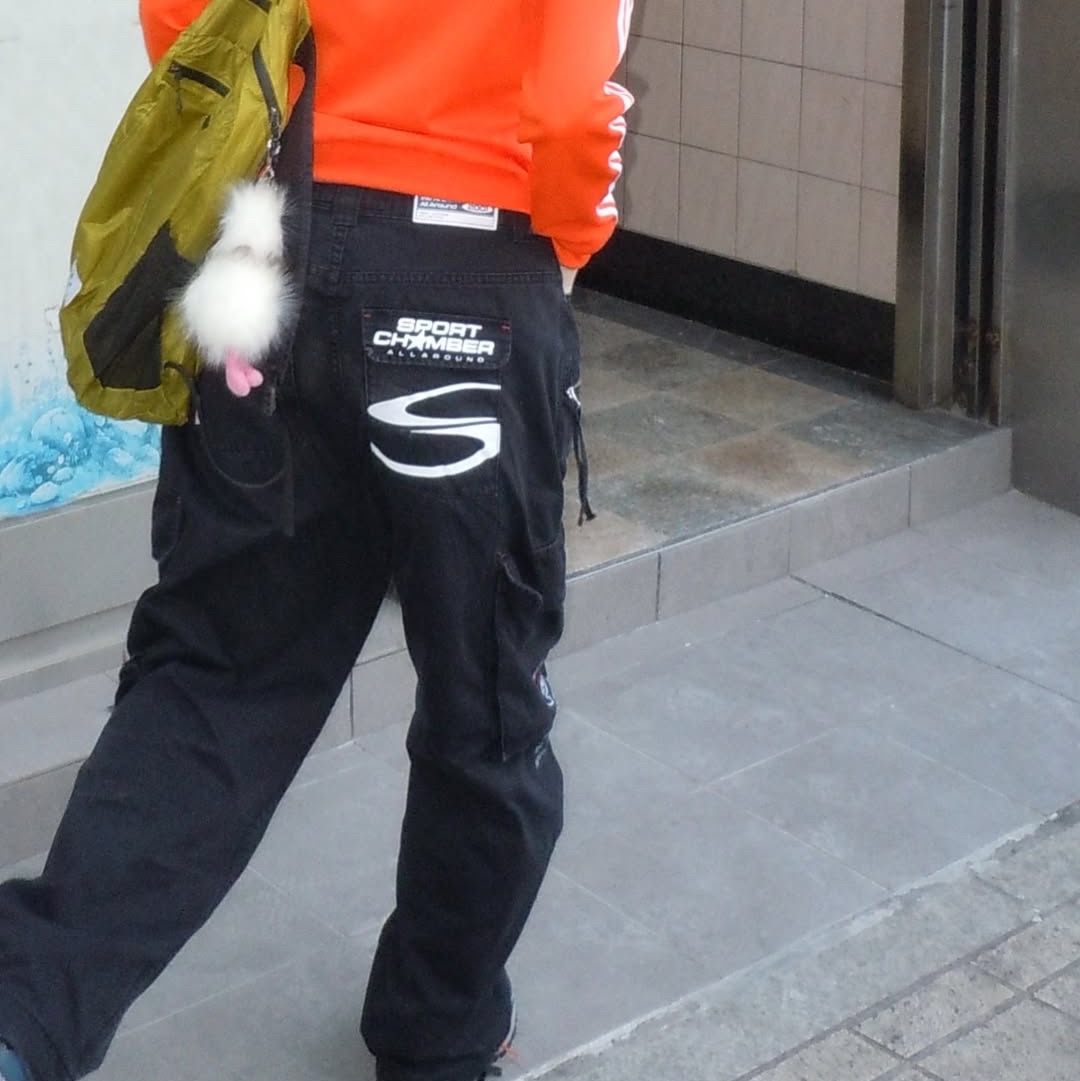 SPORT CHAMBER x Coca-Cola Cargo Pants Black 착용 스타일 - 2