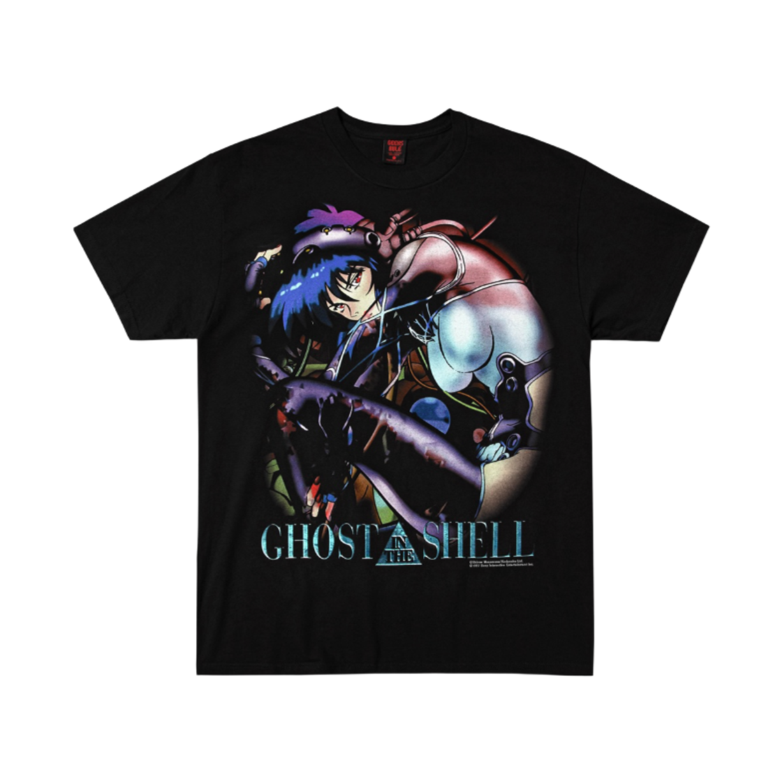 긱스 룰 x 공각기동대 PS1 실크스크린 프린팅 티셔츠 블랙(Geeks Rule x Ghost In The Shell PS1 Silkscreen Printing T-Shirt Black) - 1