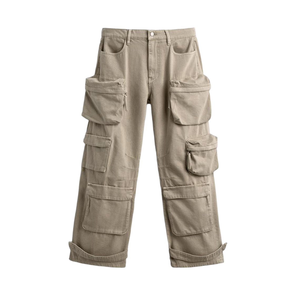 5575/374/707 Zara Denim Cargo Pocket Pants Camel