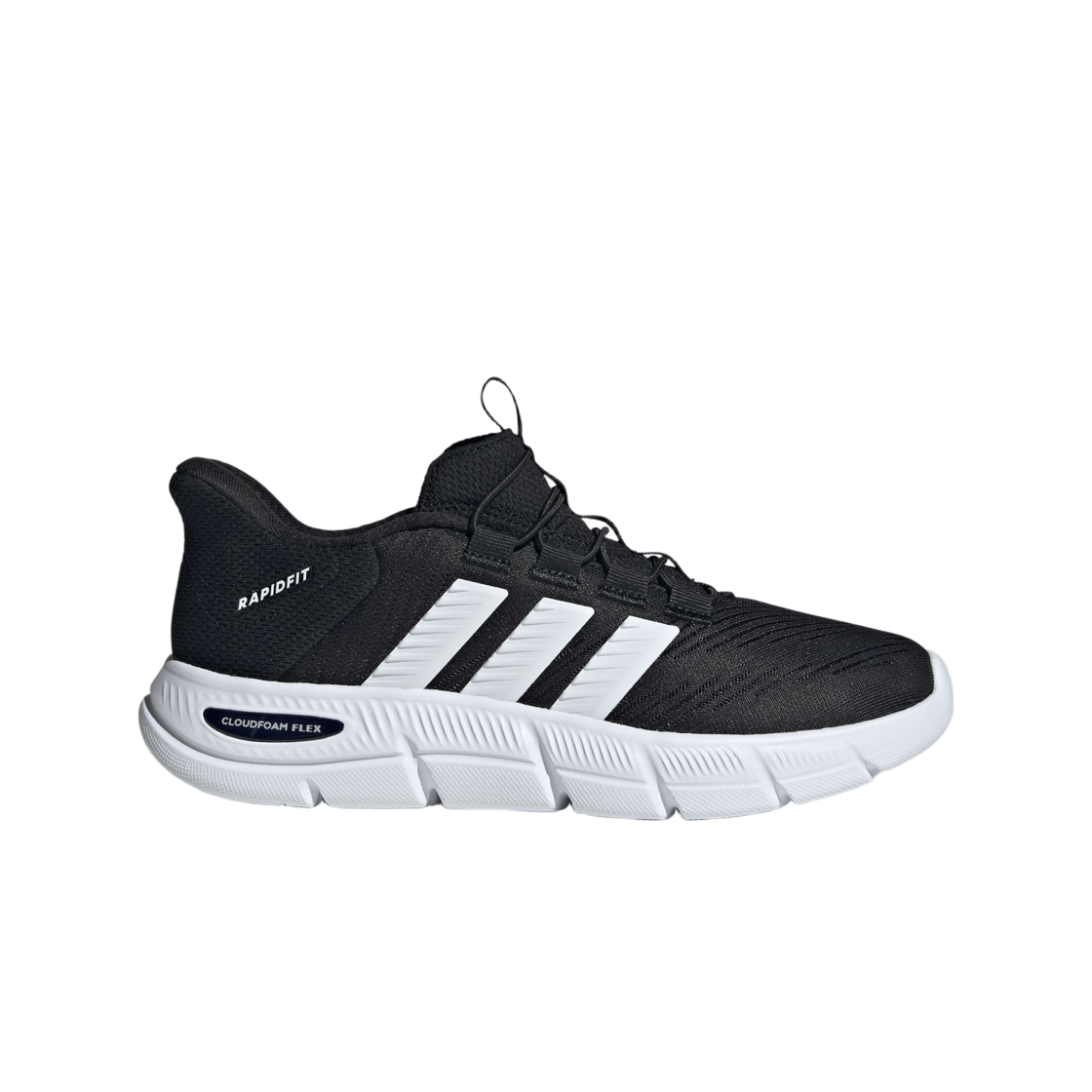 (W) 아디다스 클라우드폼 플렉스 래피드핏 코어 블랙 클라우드 화이트((W) Adidas Cloudfoam Flex Rapidfit Core Black Cloud White) - 1