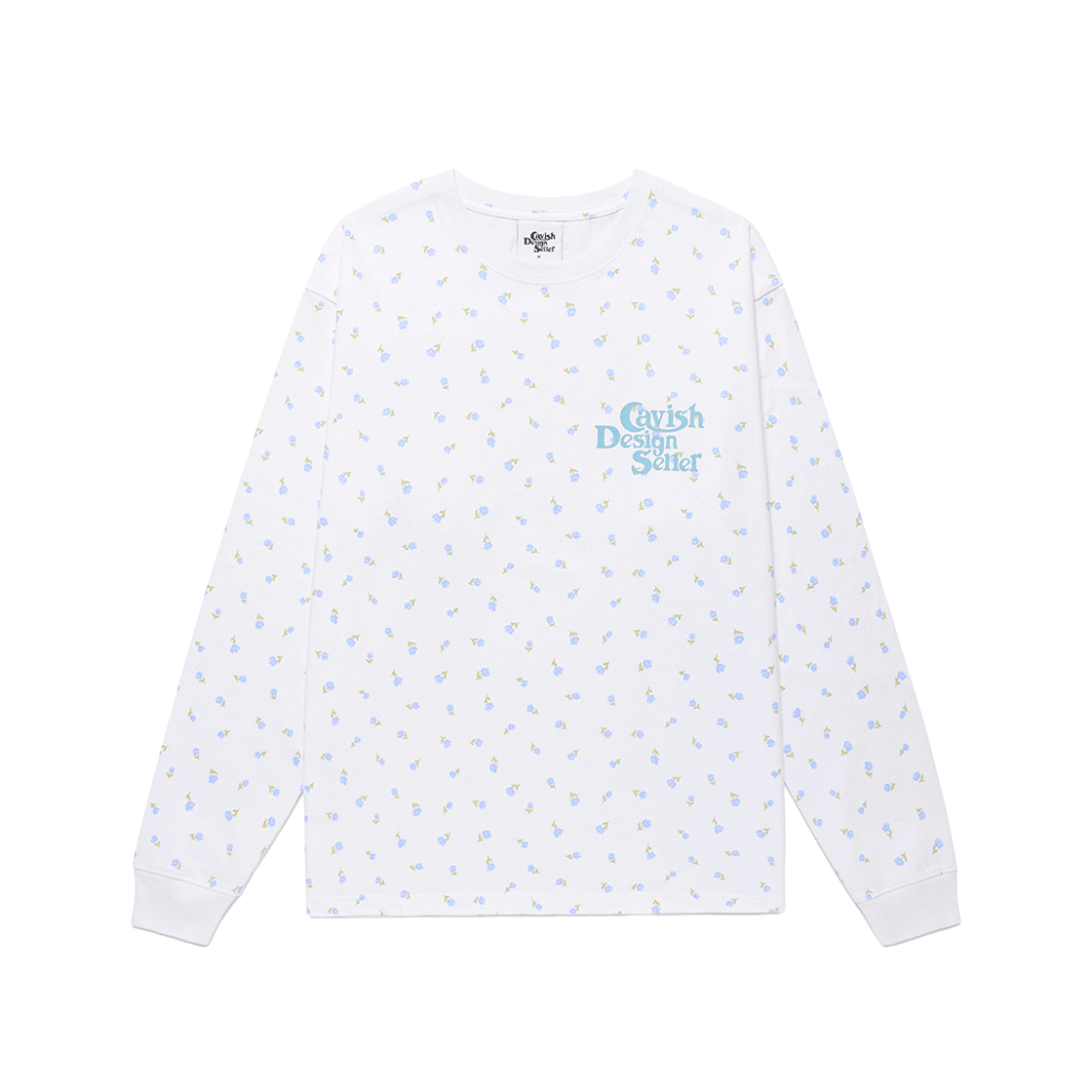 카비시 플라워 셀러 로고 롱슬리브 티셔츠 화이트(CAVISH Flower Seller Logo LS Tee White) - 2