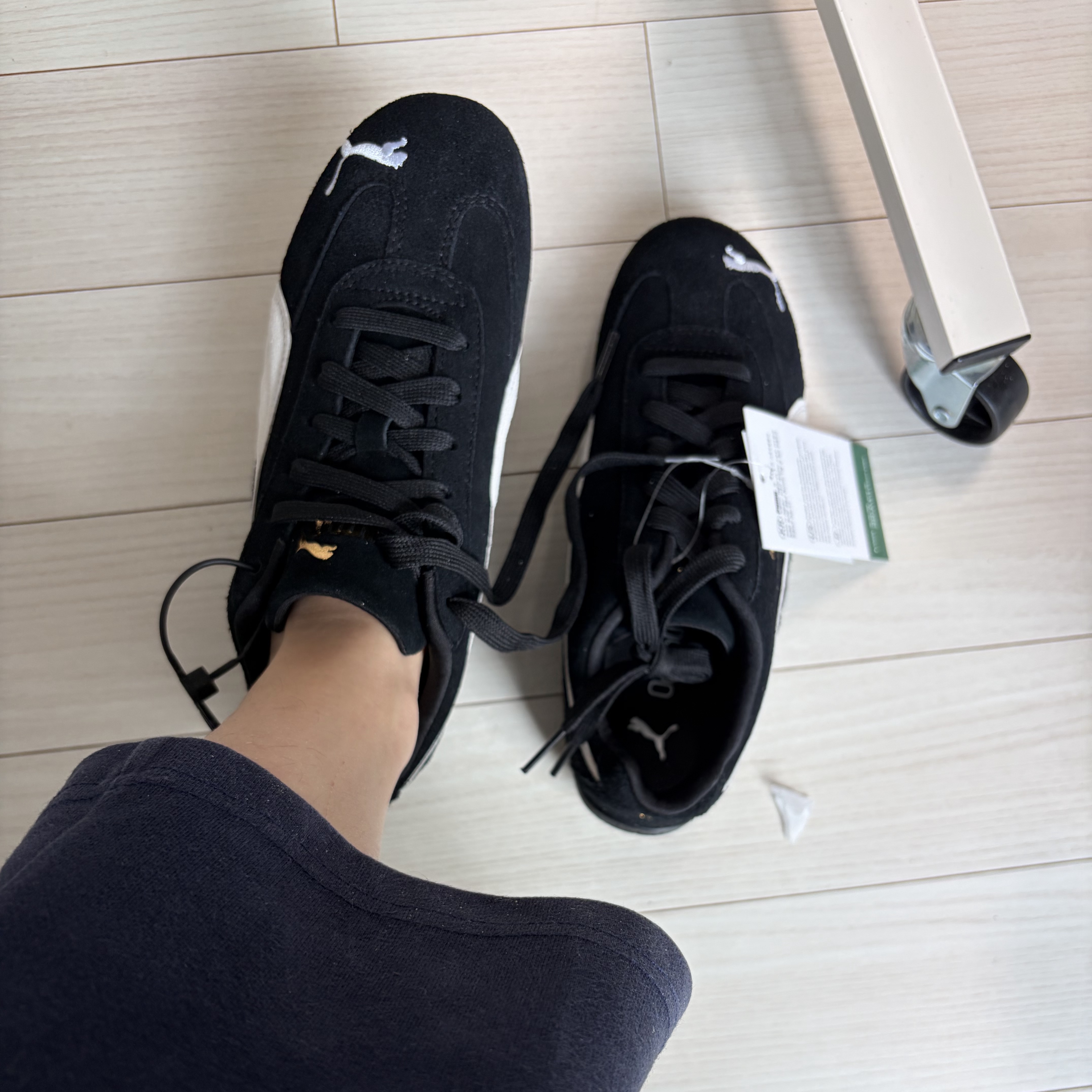 Puma Speedcat OG Black White 착용 스타일