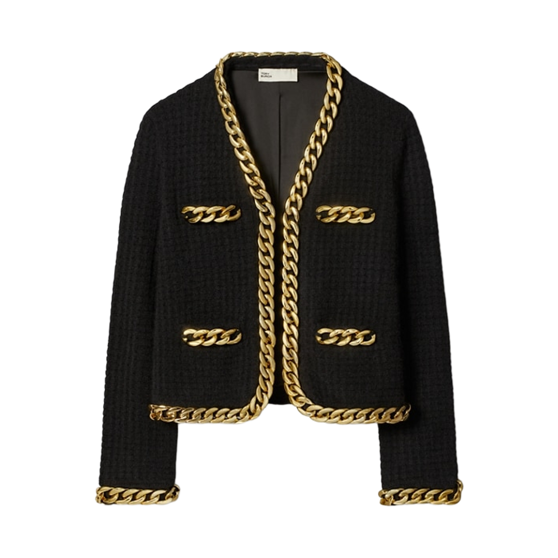 163144-001 (W) Tory Burch Kendra Chain Cardigan Black