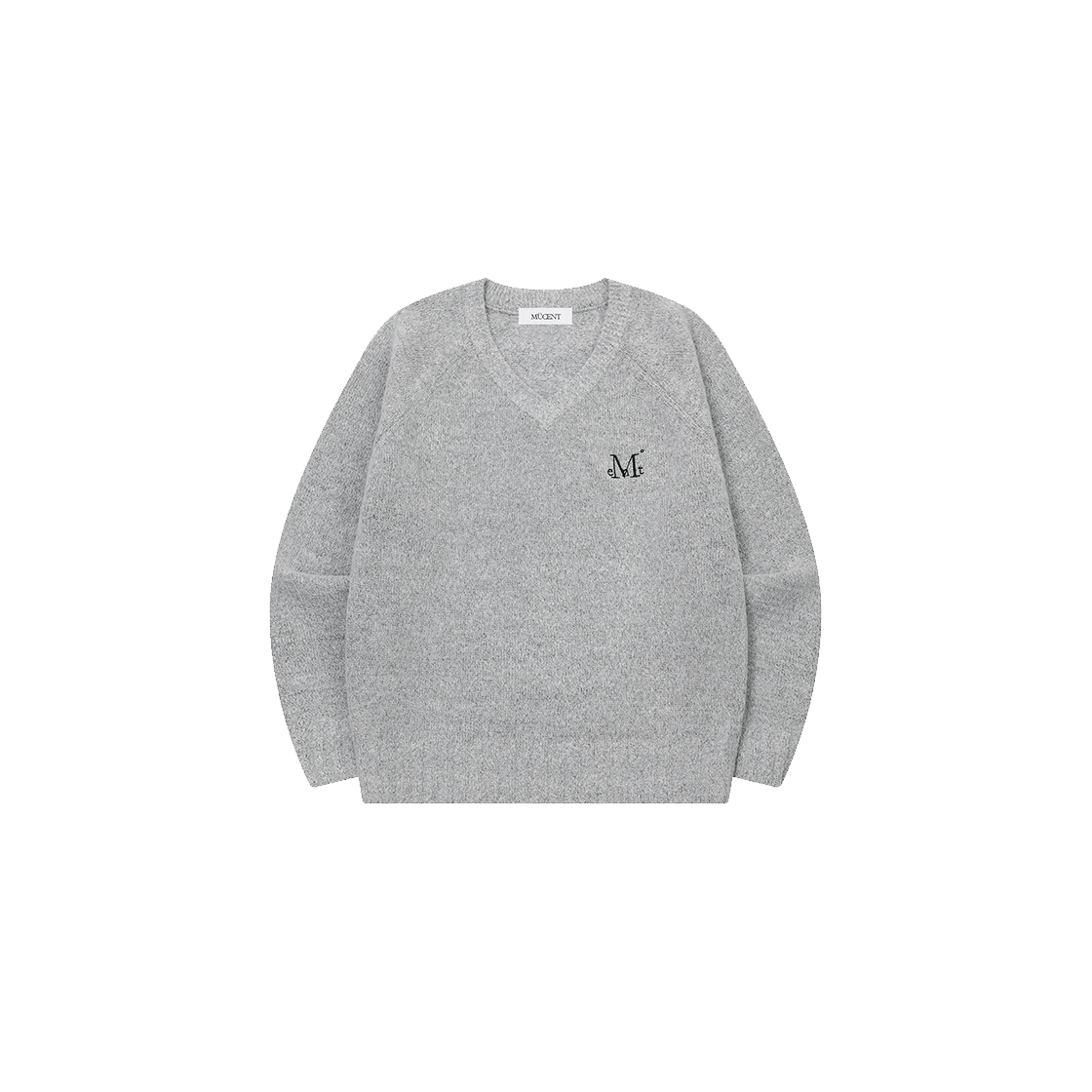 P0000BLR MUCENT Noar Raglan V-Neck Knit (3Color) Gray