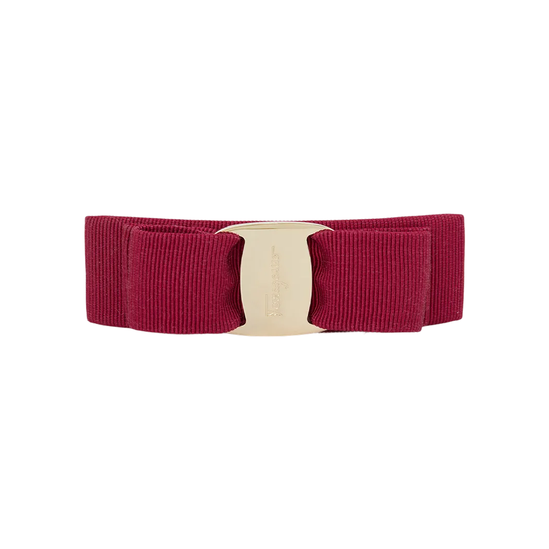 (W) 페라가모 바라 헤어 클립 레드((W) Ferragamo Vara Hair Clip Red) - 1