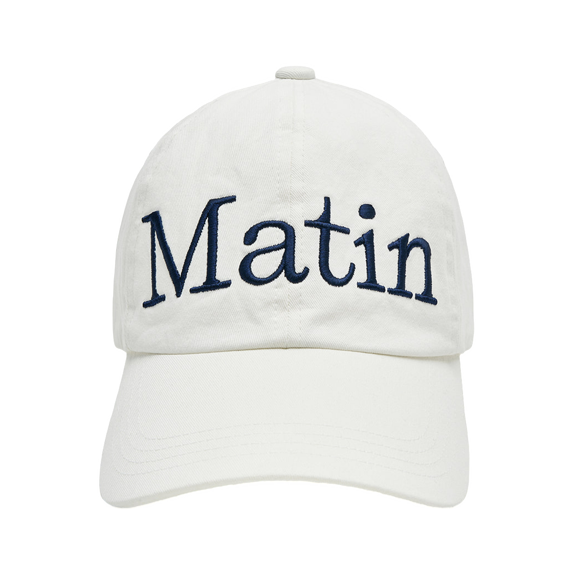 MK2600HT708VWH Matin Kim Matin Logo Stitch Ball Cap In White