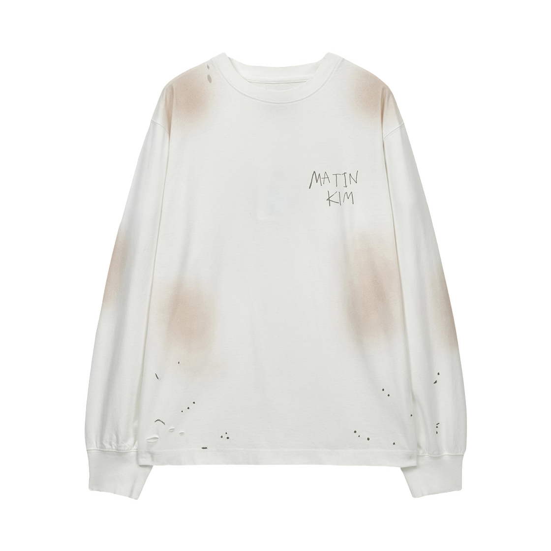 마뗑킴 빈티지 워시드 로고 탑 아이보리(Matin Kim Vintage Washed Logo Top In Ivory) - 1