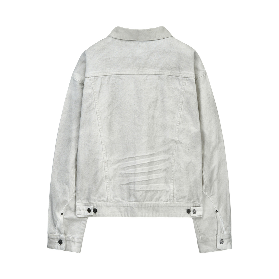 마뗑킴 빈티지 워시드 데님 트러커 화이트(Matin Kim Vintage Washed Denim Trucker In White) - 2