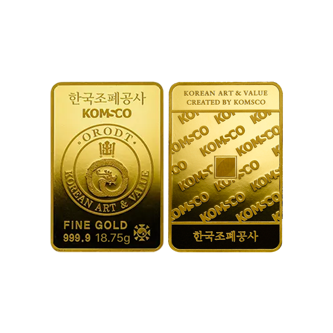 금 한국조폐공사 오롯 골드바 18.75g(Gold KOMSCO Orodt Gold Bar 18.75g)