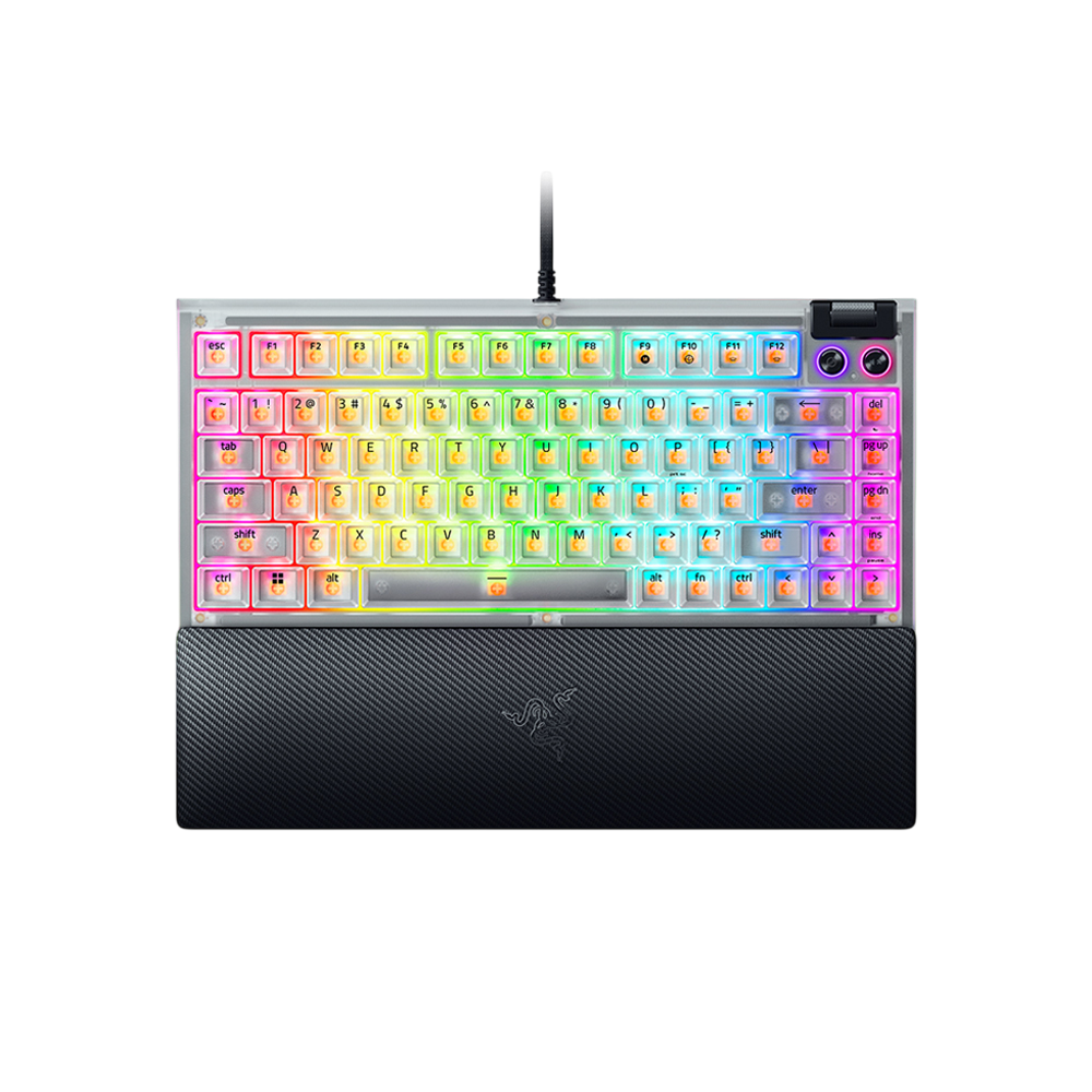 레이저 블랙위도우 V4 75% 팬텀 화이트 에디션 게이밍 키보드(Razer Blackwidow V4 75% Phantom White Edition Gaming Keyboard)