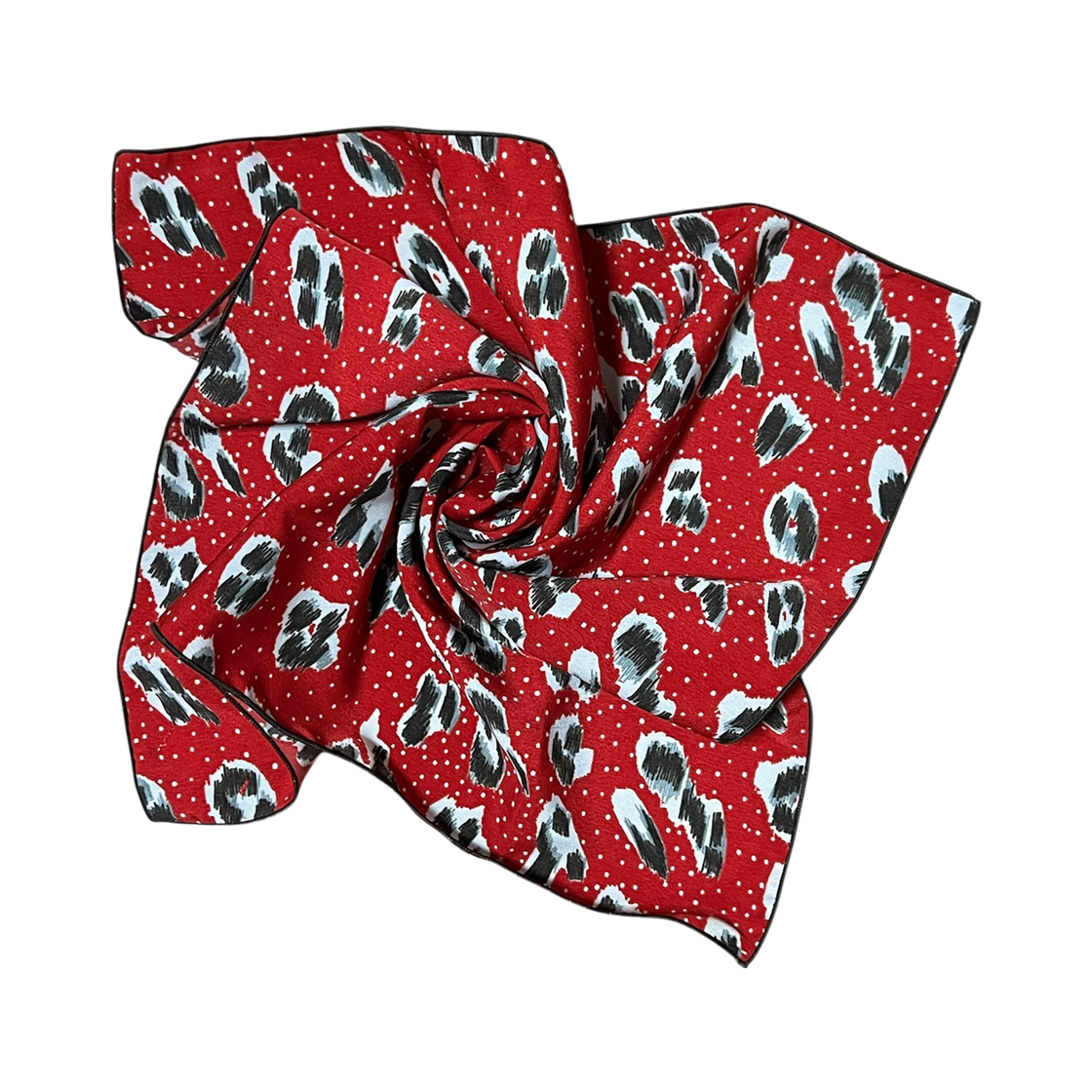 원사이즈핏츠올 루즈 레드 브라운 레오파트 스카프(onesizefitsall loose red brown leopard scarf)