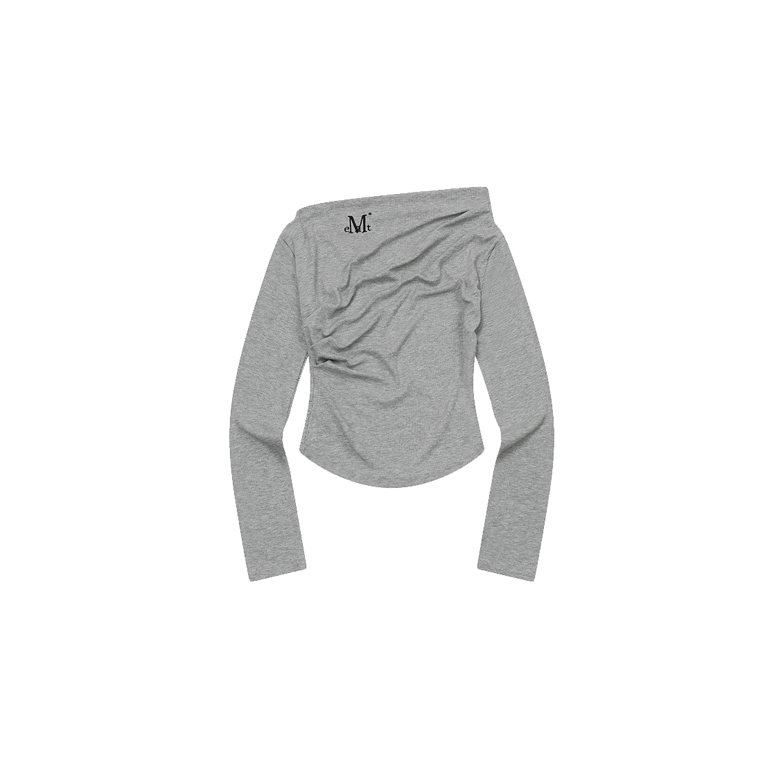 P0000BLI MUCENT Livre Off Shoulder Unbalance Long Sleeve T (4Color) Gray