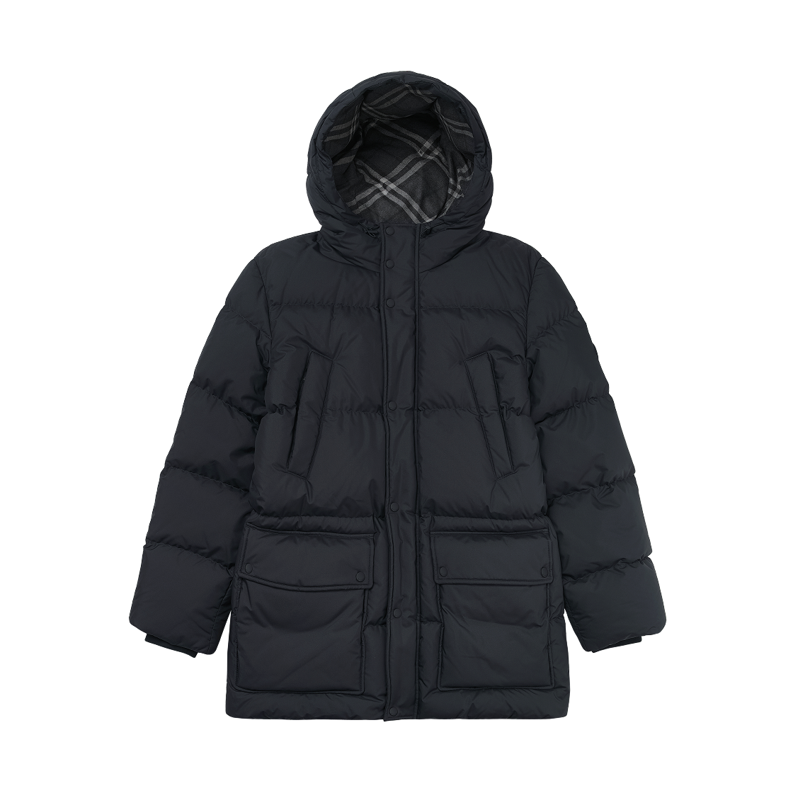 81103611 Burberry Hooded Puffer Jacket Navy Blue