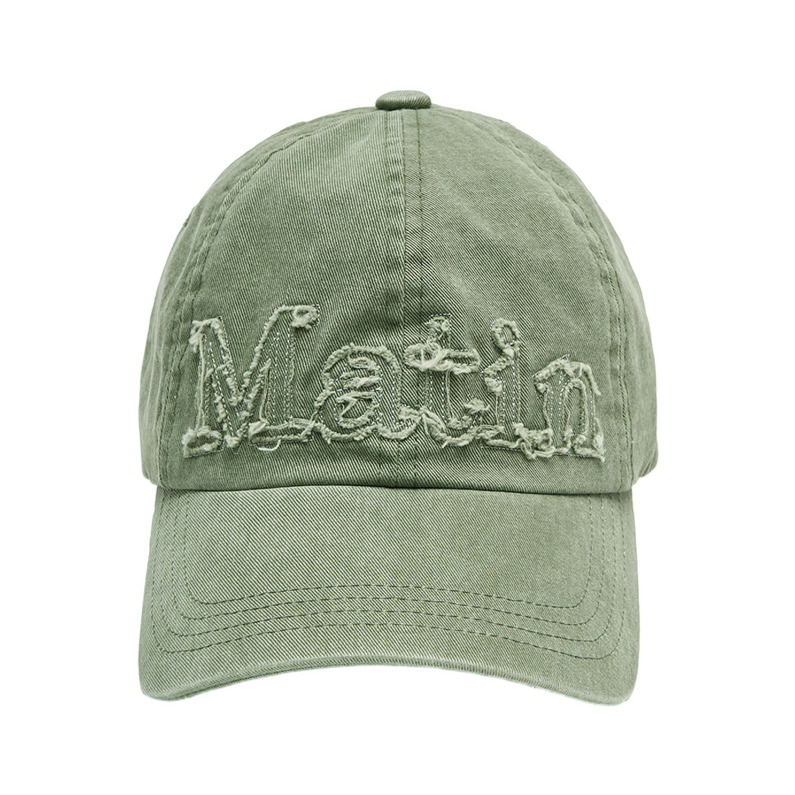MK2611HT001MLK Matin Kim Rough Cut Applique Ball Cap In Light Khaki