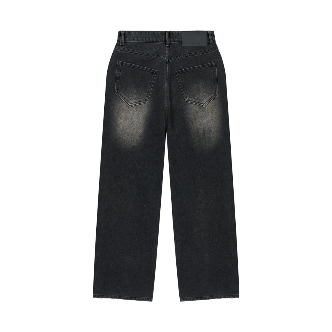 마뗑킴 빈티지 더티 워시드 데님 팬츠 블랙(Matin Kim Vintage Dirty Washed Denim Pants In Black) - 2