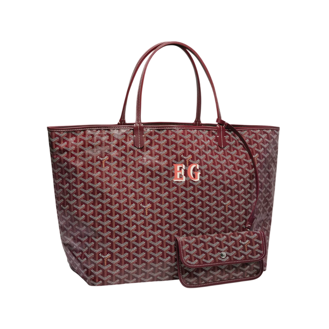 고야드 생루이 GM 백 이니셜 버건디 (크로 포함)(Goyard Saint Louis GM Bag Initials Burgundy (with Croc)) - 1
