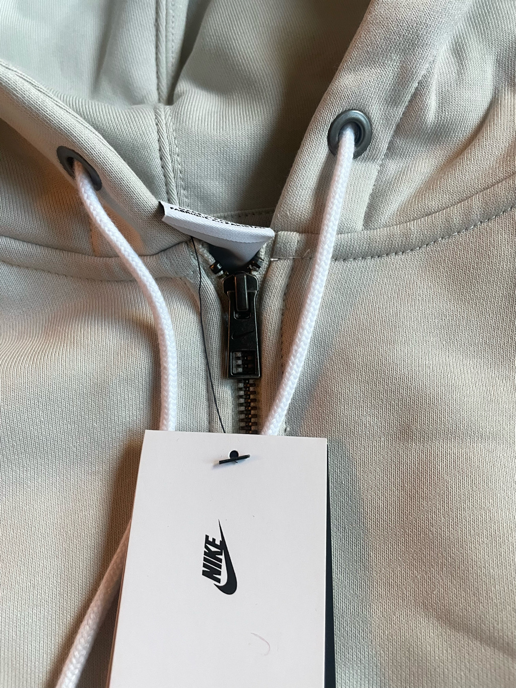 Nike NRG Solo Swoosh Full Zip Hoodie Light Bone White - Asia 착용 스타일 - 5