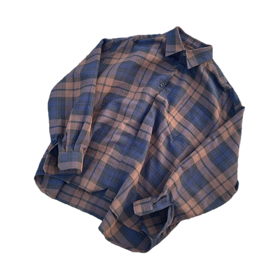 IW-068 INSSENSE Maxi Fit Vintage Flannel Shirts