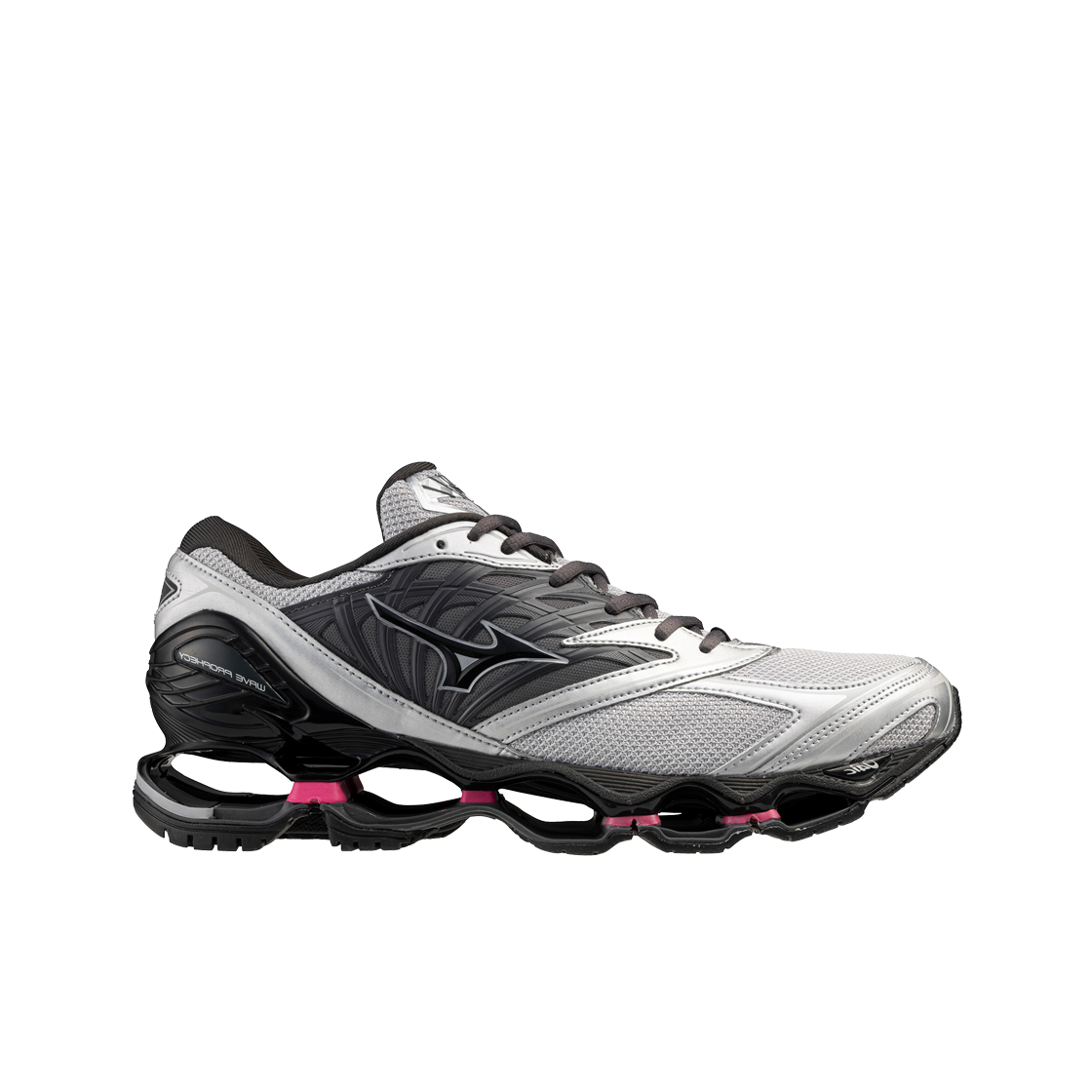 미즈노 웨이브 프로페시 LS 하버 미스트 블랙 푸시아 퍼플(Mizuno Wave Prophecy LS Harbor Mist Black Fuchsia Purple)