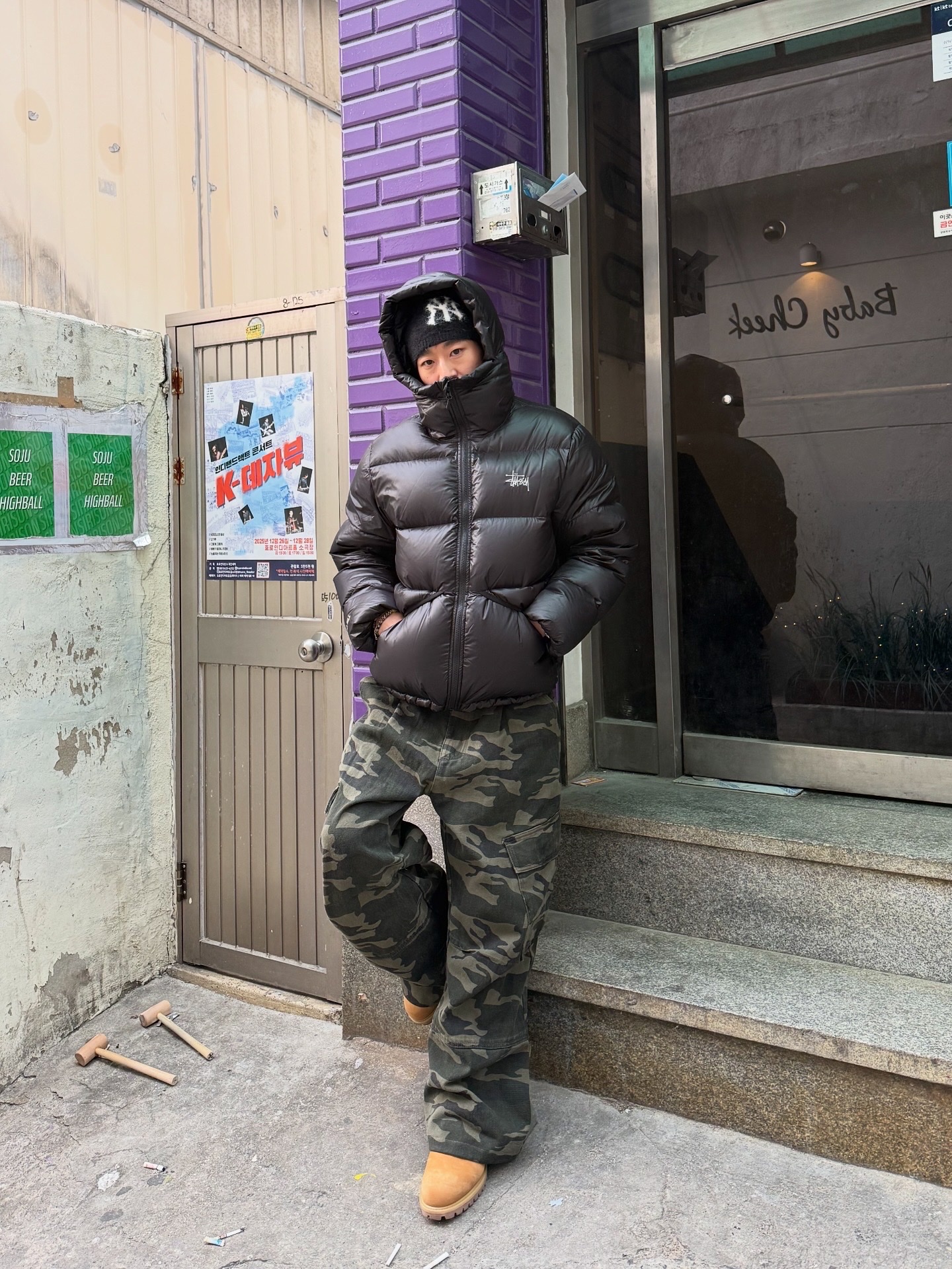 Timberland Premium 6 inch Waterproof Boot Wheat Nubuck - Wide, Stussy Micro Ripstop Down Parka Jet Black 착용 스타일 - 3