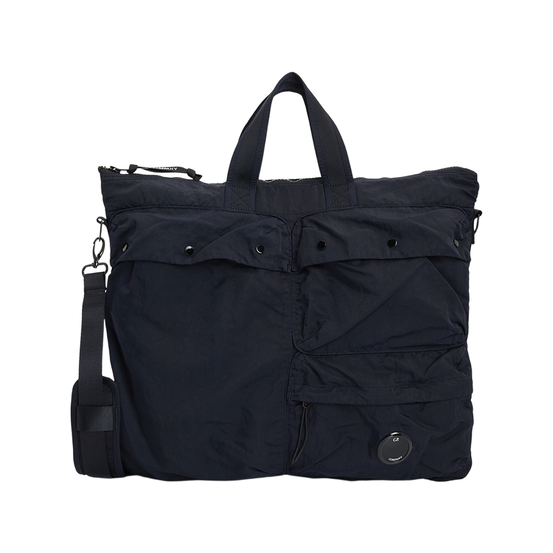 C.P. 컴퍼니 나일론 토트백 토탈 이클립스 블루 - 26SS(C.P. Company Nylon Tote Bag Total Eclipse Blue - 26SS)