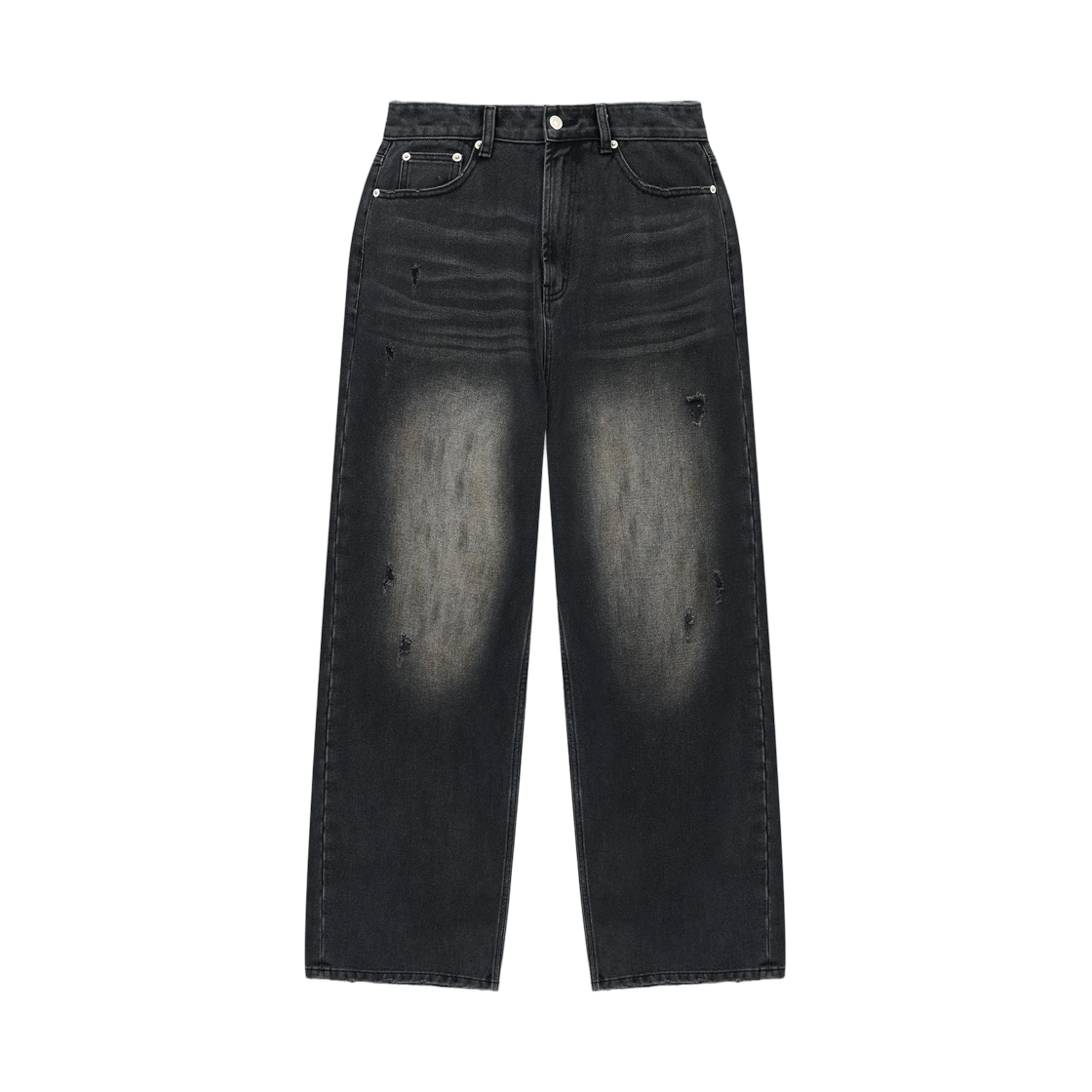 MK2611DN302UBB Matin Kim Vintage Dirty Washed Denim Pants In Black