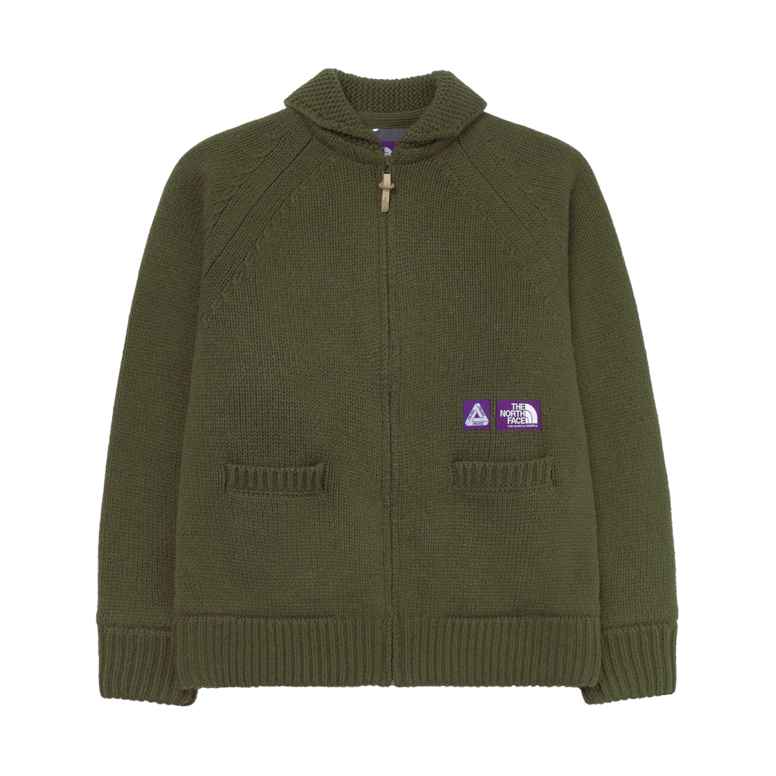 팔라스 x 노스페이스 퍼플라벨 윈드스토퍼 필드 니트 세이지 그린 - 25FW(Palace x The North Face Purple Label Windstopper Field Knit Sage Green - 25FW) - 1