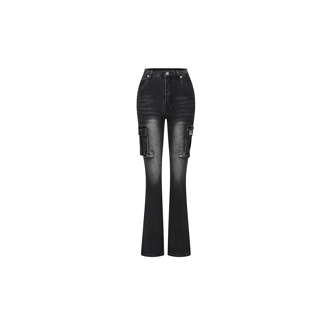 무센트 루벨 부츠컷 카고 데님 팬츠 블랙(MUCENT Lubel Boots Cut Cargo Denim Pants Black)