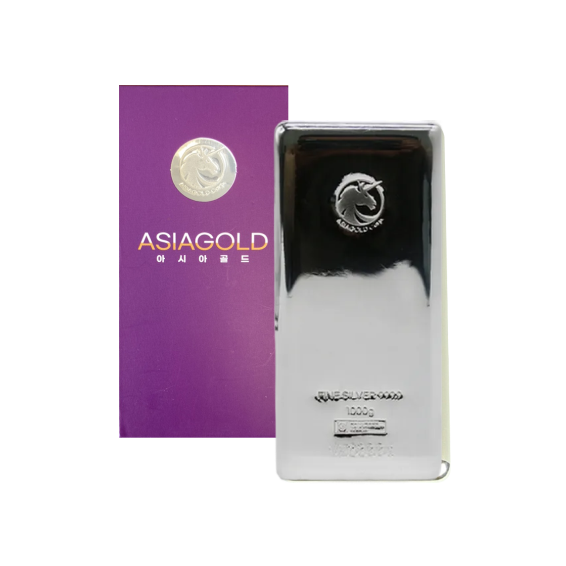 은 아시아골드 진공 실버바 999.9 1000g (보라색 상자)(Silver Asiagold Vacuum Seal Silver Bar 999.9 1000g (Purple Box))