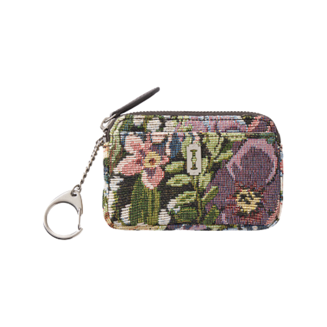 분크 퍼펙 컴팩트 키 홀더 자카드 카드지갑 플로럴(vunque Perfec Compact Key Holder Jacquard Card Wallet Floral)