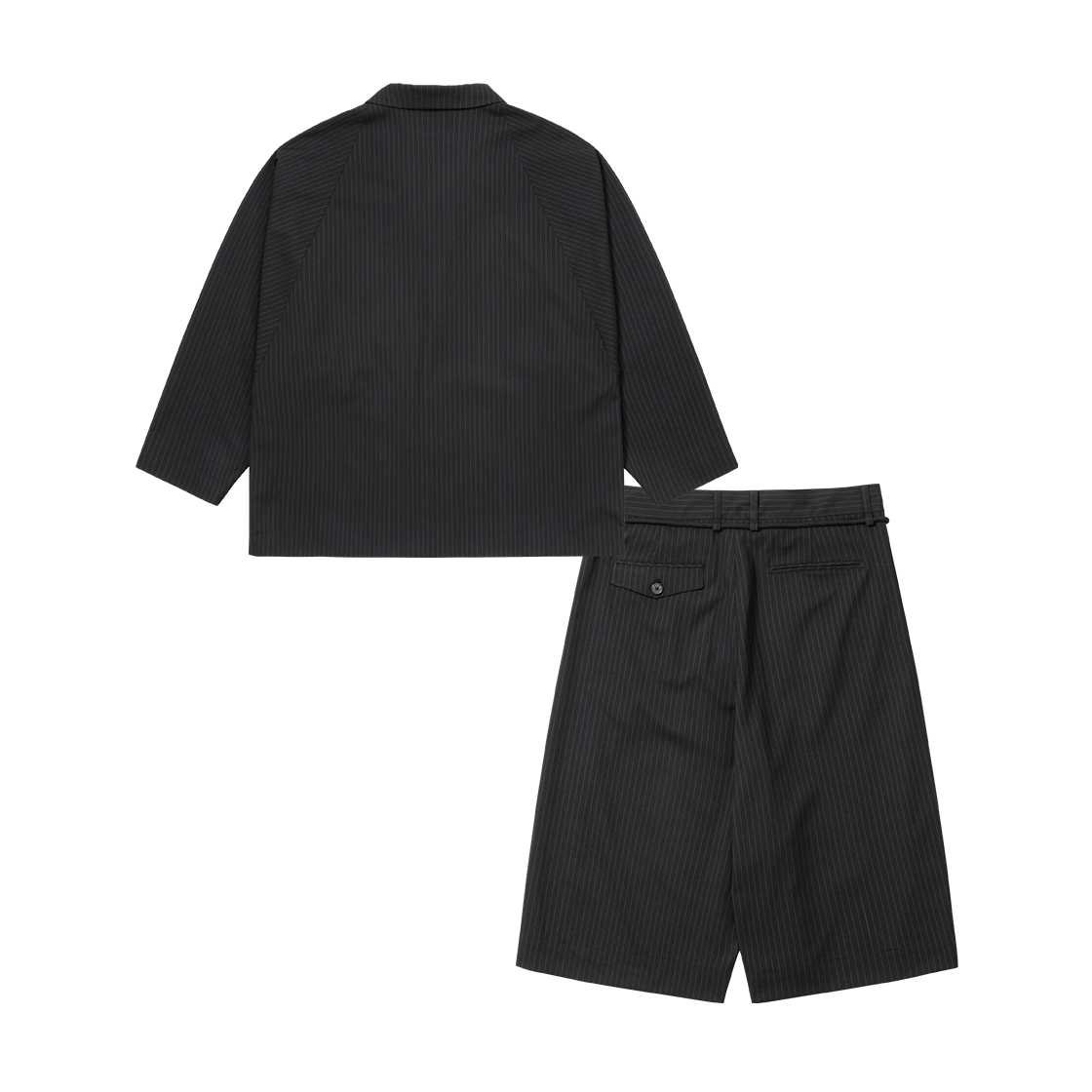 아조바이아조 세트 스트라이프 배트윙 셋업 블랙(AJOBYAJO Set Stripe Batwing Set-Up Black) - 2