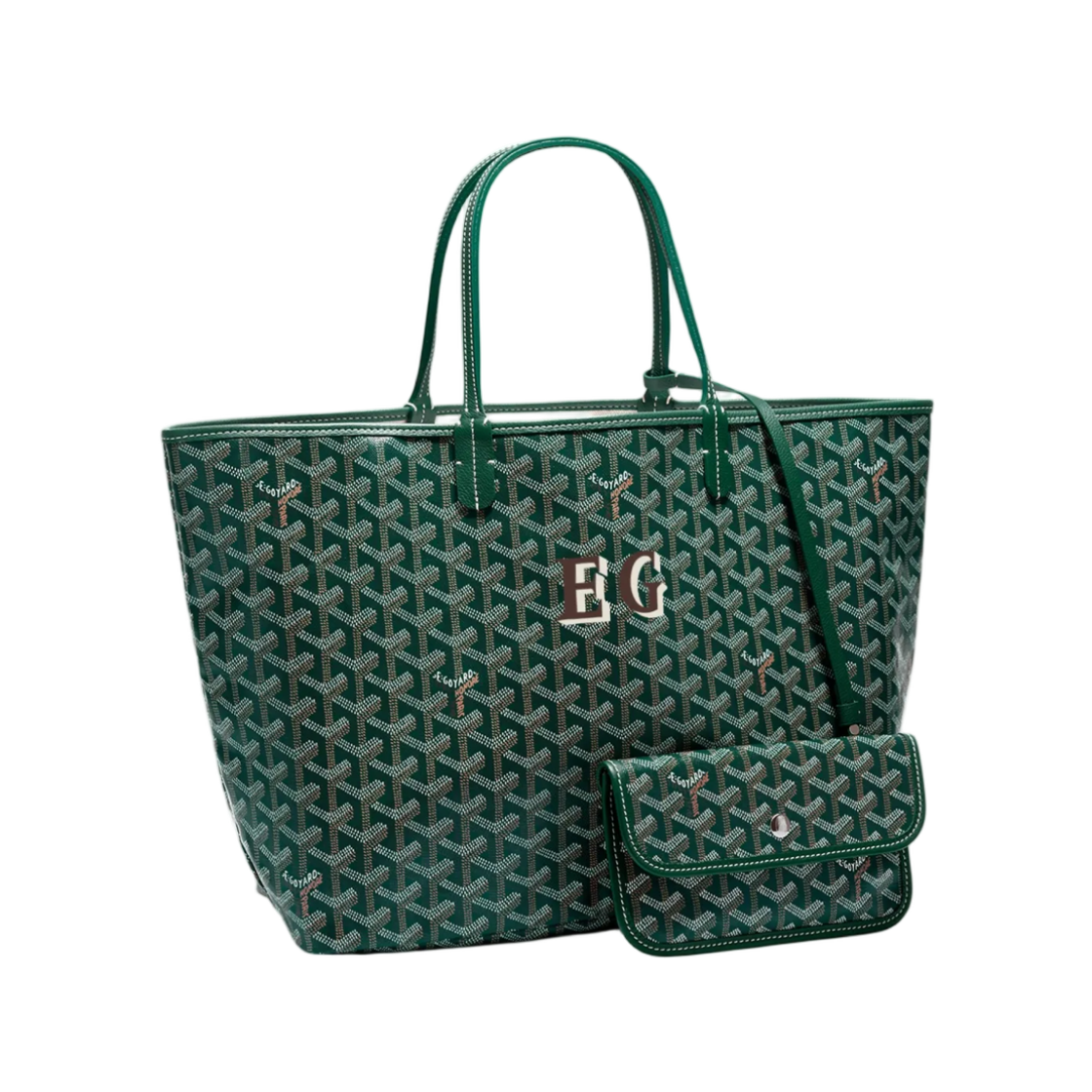 고야드 생루이 PM 백 이니셜 그레이 (크로 포함)(Goyard Saint Louis PM Bag Initials Grey (with Croc)) - 2