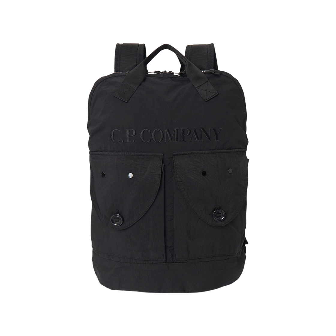 C.P. 컴퍼니 파나마-R 믹스드 집 백팩 블랙 - 26SS(C.P. Company Panama-R Mixed Zip Backpack Black - 26SS)