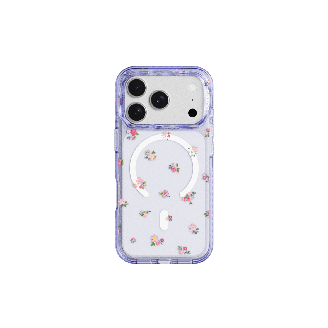 그래그 프레임 패턴 케이스 클리어 퍼플 - 소프트 블룸(GARGG MAGSAFE LAYERS FRAME CASE CLEAR PURPLE - SOFT BLOOM)