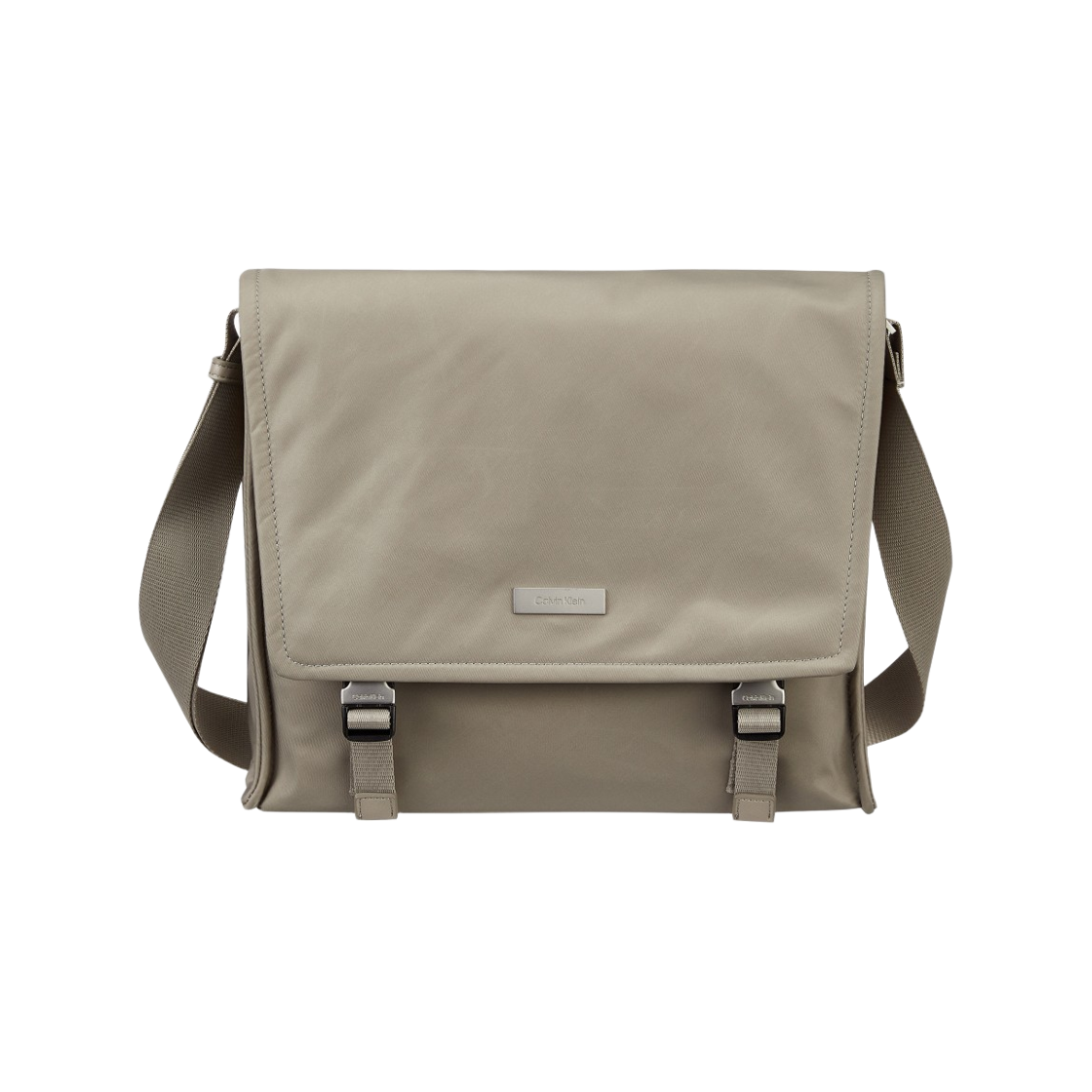 캘빈 클라인 슬릭 나일론 라지 메신저 백 데저트 토프(Calvin Klein Slick Nylon Large Messenger Bag Desert Taupe)