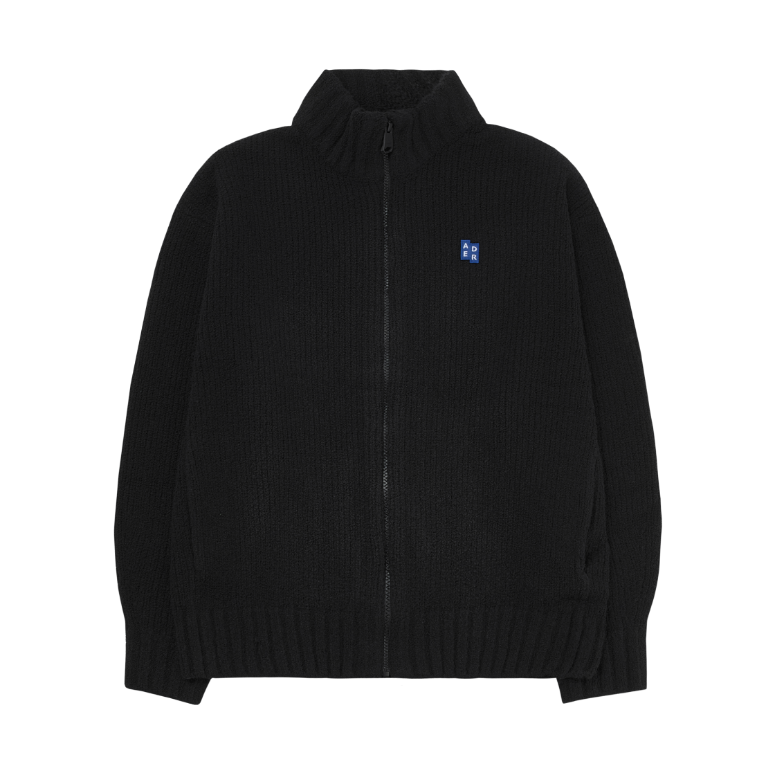 아더에러 시그니피컨트 TRS/BL 태그 니트 집업 01 블랙(Ader Error Sig; TRS/BL Tag Knit Zip-Up 01 Black)