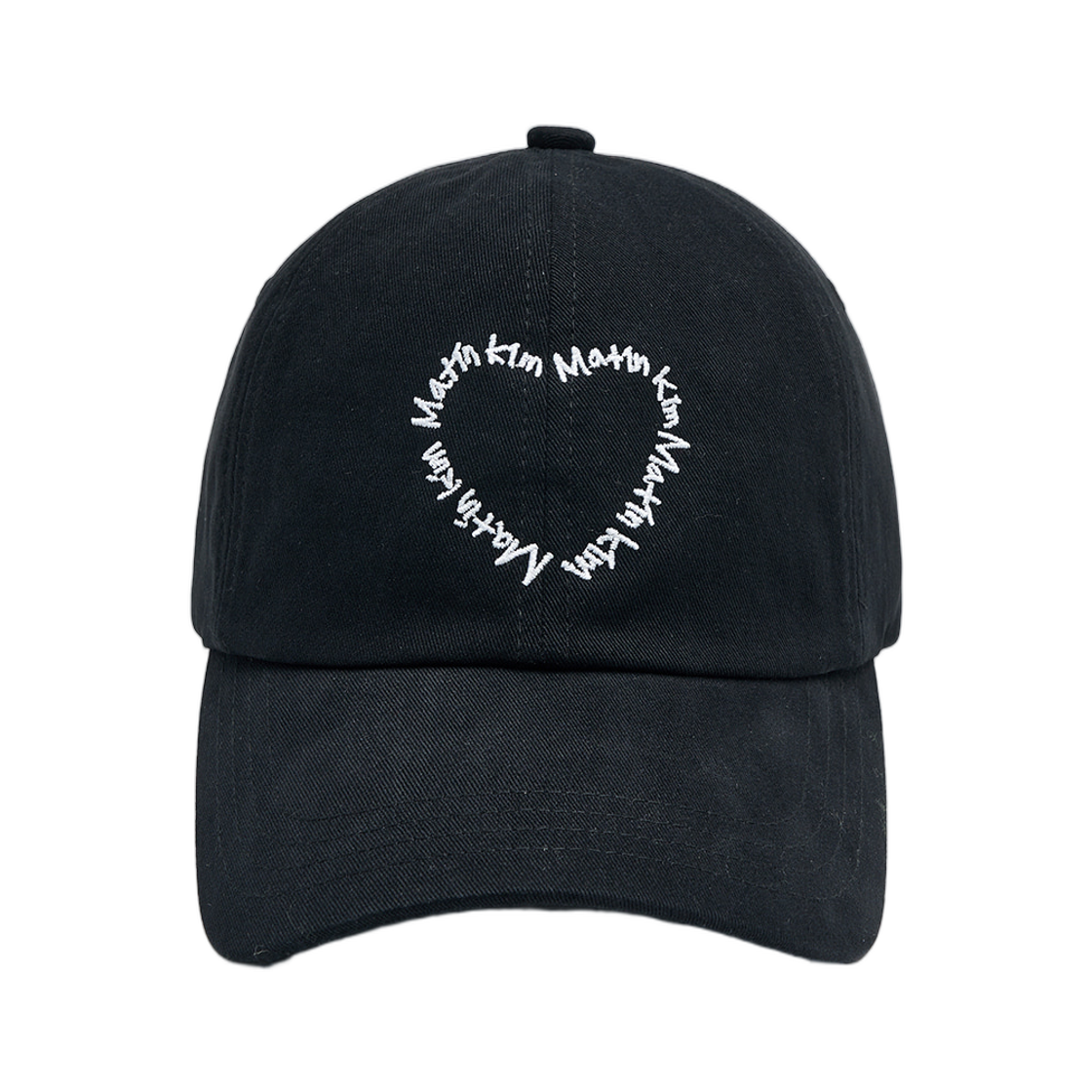 마뗑킴 하트 로고 볼캡 블랙(Matin Kim Heart Logo Ball Cap In Black)