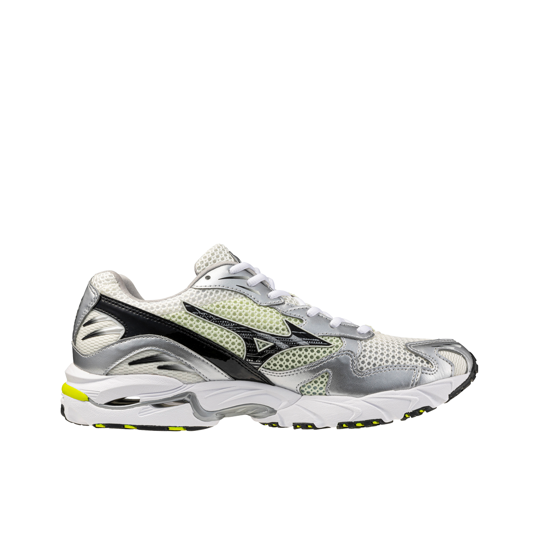 미즈노 웨이브 라이더 10 스노우 화이트 블랙 실반 그린(Mizuno Wave Rider 10 Snow White Black Sylvan Green) - 2