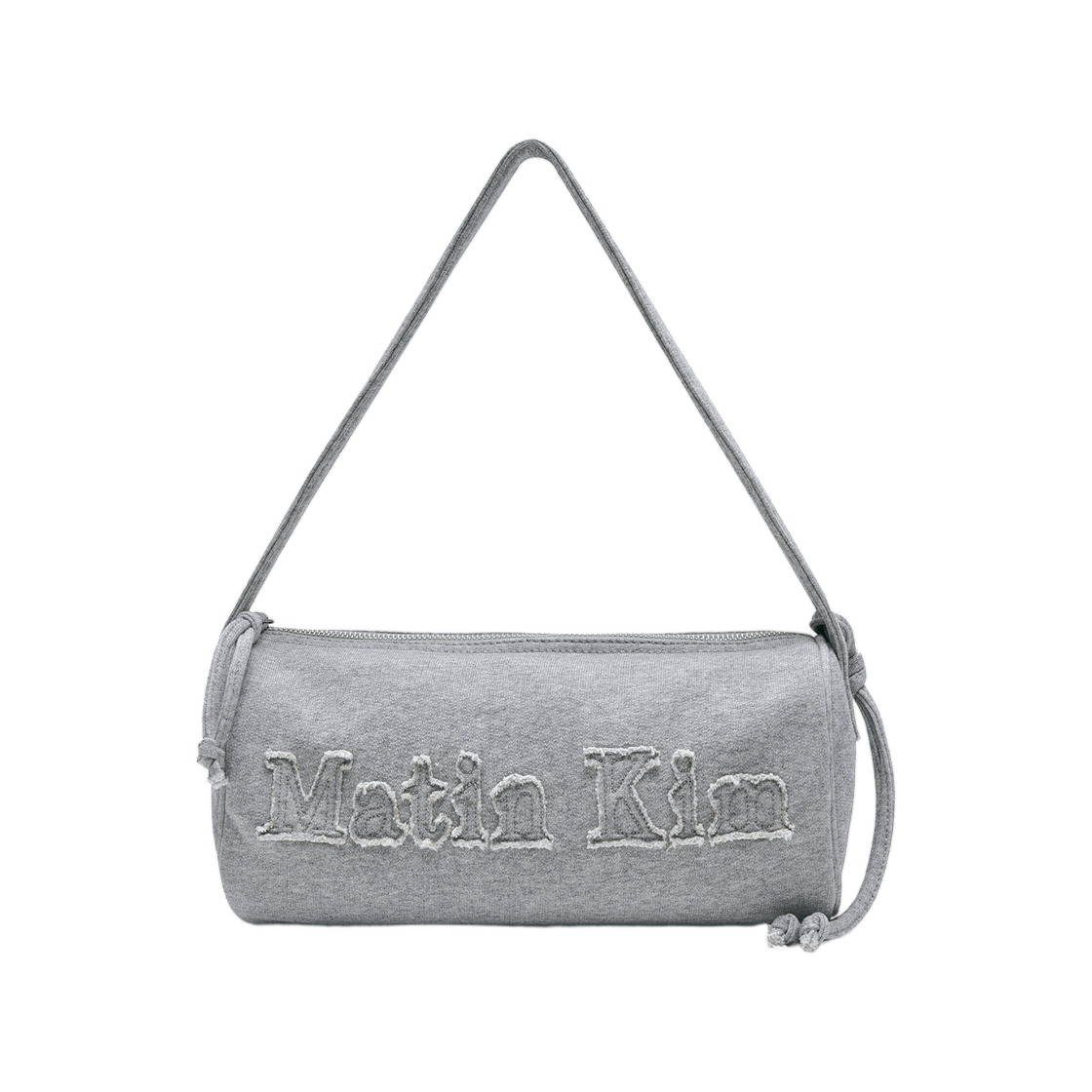 MK2611BG023MGY Matin Kim Applique Logo Jersey Duffle Bag In Grey