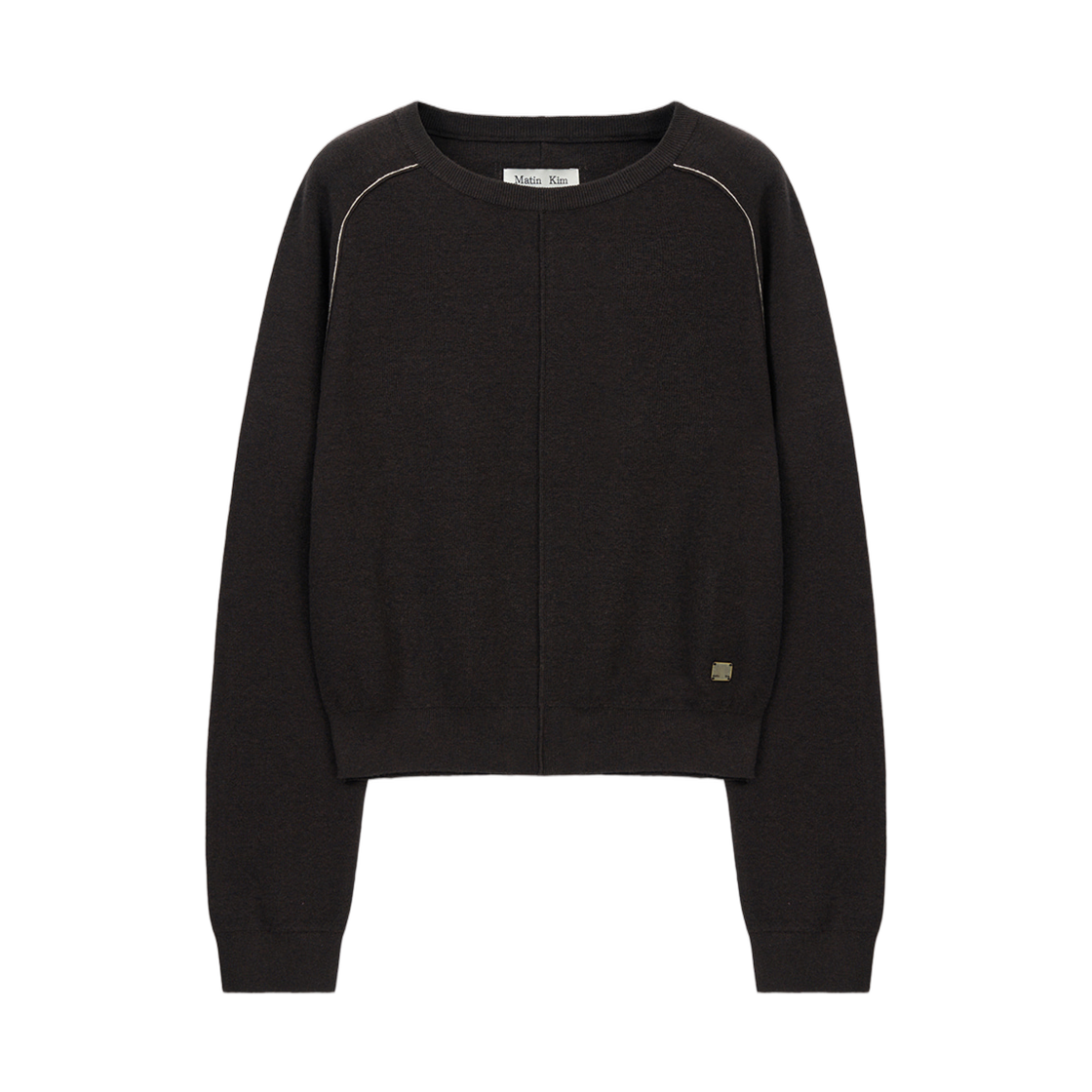 MK2611PO090MDB Matin Kim Raglan Sleeve Knit Pullover In Dark Brown