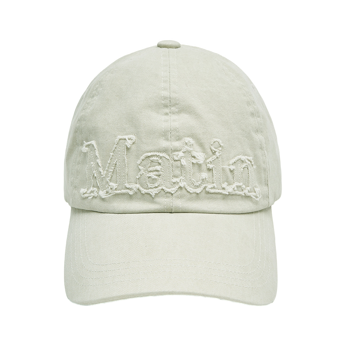 MK2611HT001MLE Matin Kim Rough Cut Applique Ball Cap In Light Beige